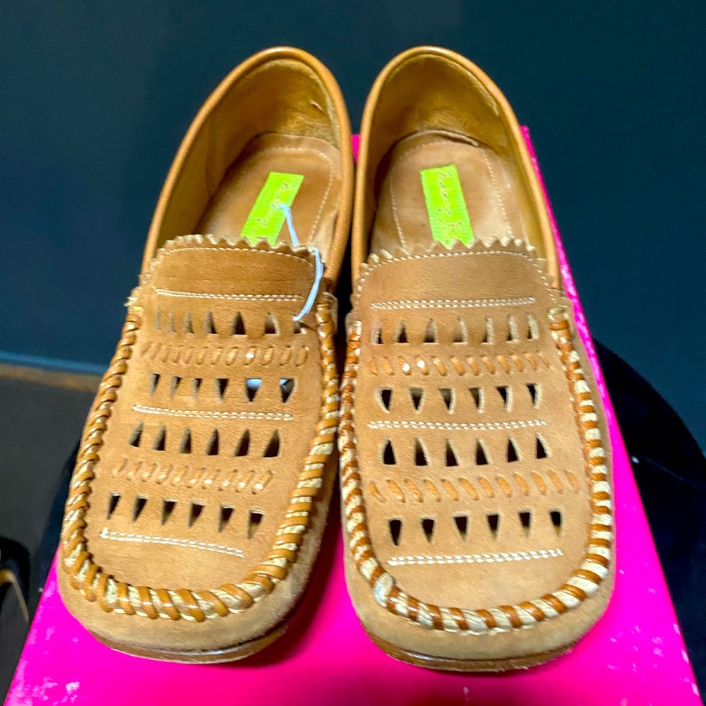 Materia Prima tan Suede Loafers